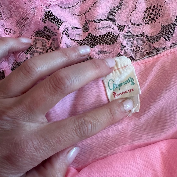 Vintage Union Made Pink Lace Sabrina Carpenter-esque Slip Dress Size M - Picture 3 of 6